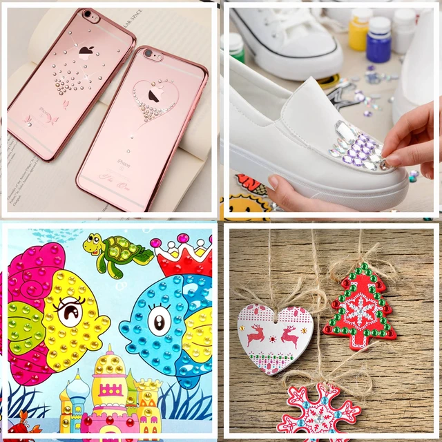 Alt view image 5 of 7 - 2310 PCS Self Adhesive Rhinestone Gem Stickers for Face Nail Body Makeup Festival,4 Size 14 Sheets Bling Jewels Stickers Earrings for DIY Kids Craft Card Decorations