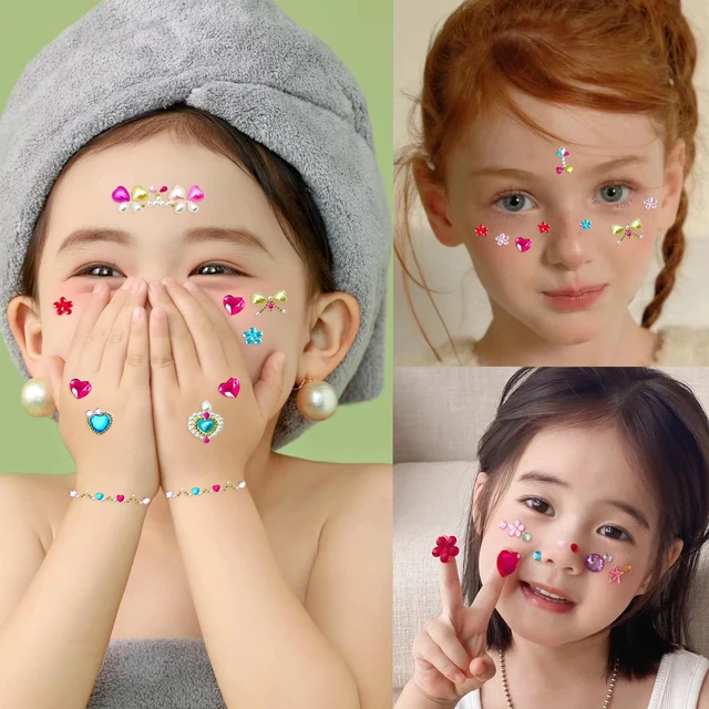Alt view image 3 of 7 - Gem Stickers for Grafting-Self Adhesive Face Gems Rhinestones Jewel, Kids Princess Stickers, Sparkling Acrylic DIY Decoration, Kids Reward, Craft Supplies Stick on Rhinestones