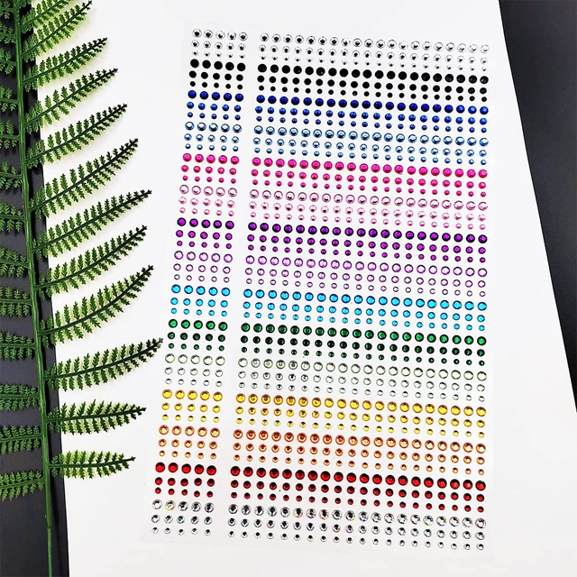 Alt view image 3 of 7 - 1575 Pieces Eye Face Gems Self-Adhesive Rhinestone Stickers for Makeup, Rainbow Glitters Jewels Face Stickers, for DIY Nail Body Accessories