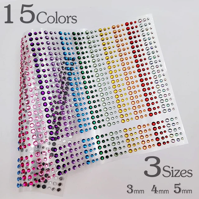 Alt view image 4 of 7 - 1575 Pieces Eye Face Gems Self-Adhesive Rhinestone Stickers for Makeup, Rainbow Glitters Jewels Face Stickers, for DIY Nail Body Accessories