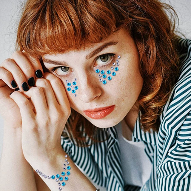 Alt view image 6 of 7 - 1575 Pieces Eye Face Gems Self-Adhesive Rhinestone Stickers for Makeup, Rainbow Glitters Jewels Face Stickers, for DIY Nail Body Accessories