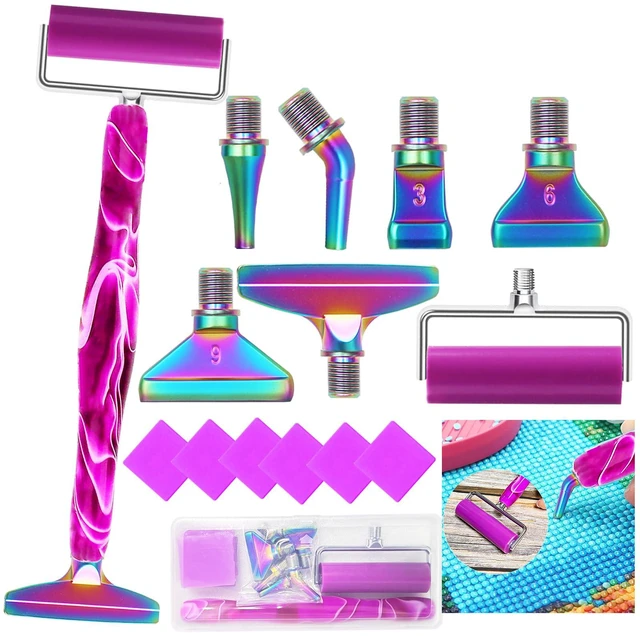 Main image of Diamond Art Pens Tools Diamond Painting Accessories Kits with Screw Metal Tip Roller Diamond Painting Pen Drill Bead Dot Pens for Art Craft Nail (Purple Pen Color 6)