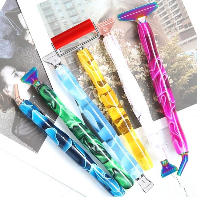 Alt view image 6 of 7 - Diamond Art Tools Diamond Painting Accessories Kits with Screw Metal Tip Diamond Painting Pen Drill Bead Dot Pens for Art Craft Nail No Longer Loose (Blue Pen Silver 3)