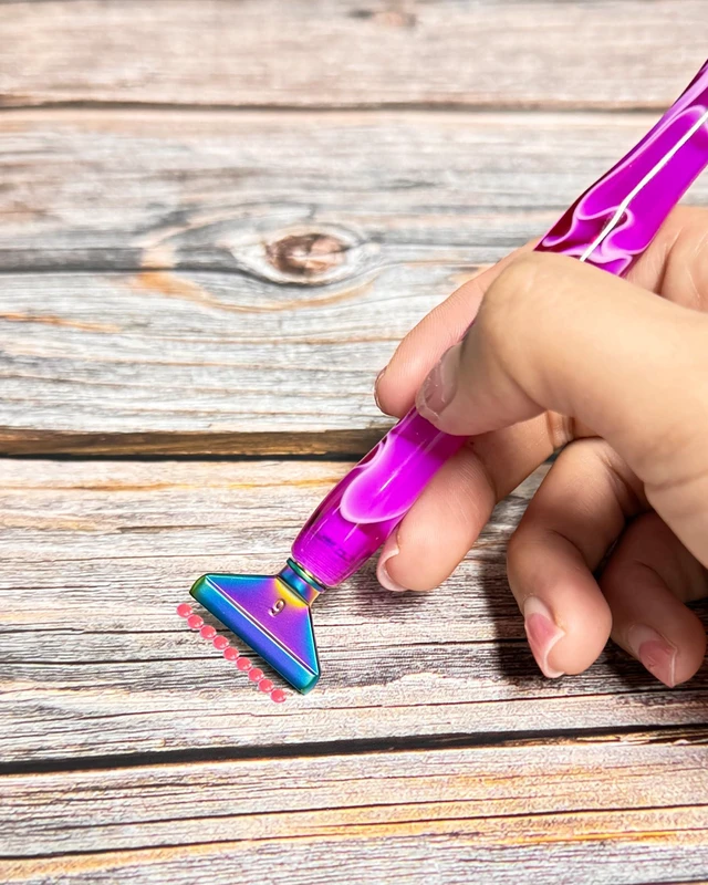 Alt view image 7 of 7 - Diamond Art Pens Tools Diamond Painting Accessories Kits with Screw Metal Tip Roller Diamond Painting Pen Drill Bead Dot Pens for Art Craft Nail (Purple Pen Color 6)
