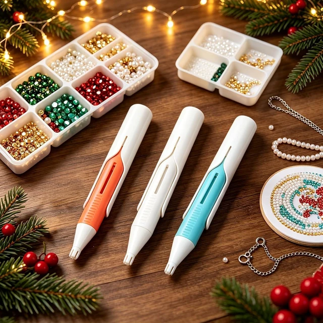 Alt view image 2 of 7 - Automatic Diamond Painting Bead Dispenser for 2.8mm Round Drills, No Wax Needed Art Pen, Ergonomic Diamond Painting Pen for Tools and Diamond Art Accessories Set