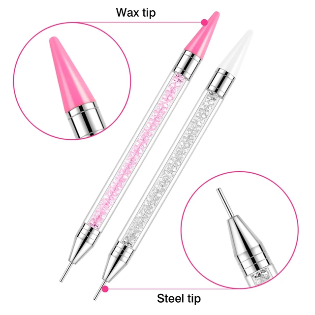 Alt view image 5 of 7 - Rhinestone Picker Tool, 2 Bedazzling Pen, 6 Extra Wax Tips&Tweezer | 16Pcs Bedazzling Tools, Diamond Painting Dotting Pen with Precision Tweezer, Nail Art DIY Kit