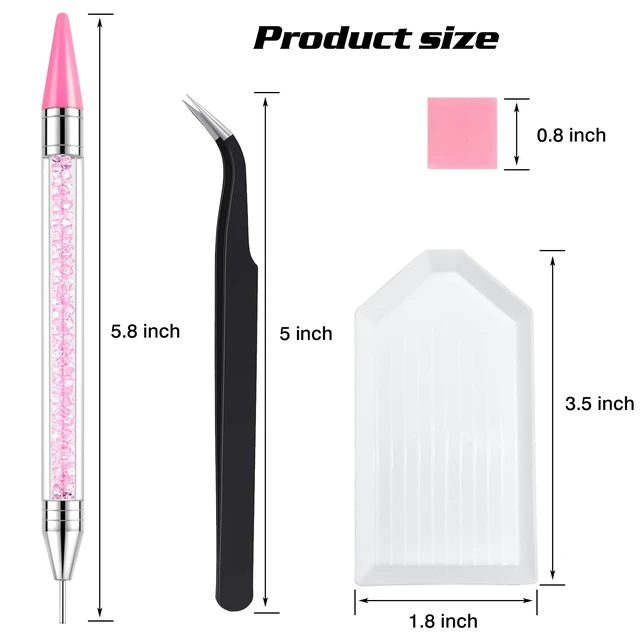 Alt view image 7 of 7 - Rhinestone Picker Tool, 2 Bedazzling Pen, 6 Extra Wax Tips&Tweezer | 16Pcs Bedazzling Tools, Diamond Painting Dotting Pen with Precision Tweezer, Nail Art DIY Kit