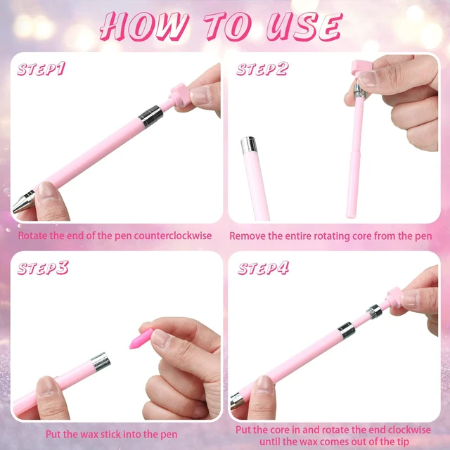 Alt view image 3 of 6 - 2 Pack Diamond Painting Pens with 40 Pcs Replacement Wax, Solid | Diamond Painting Tools for Art Craft, Easy Grip, with Protective Case, for Gem Nail and DIY Painting