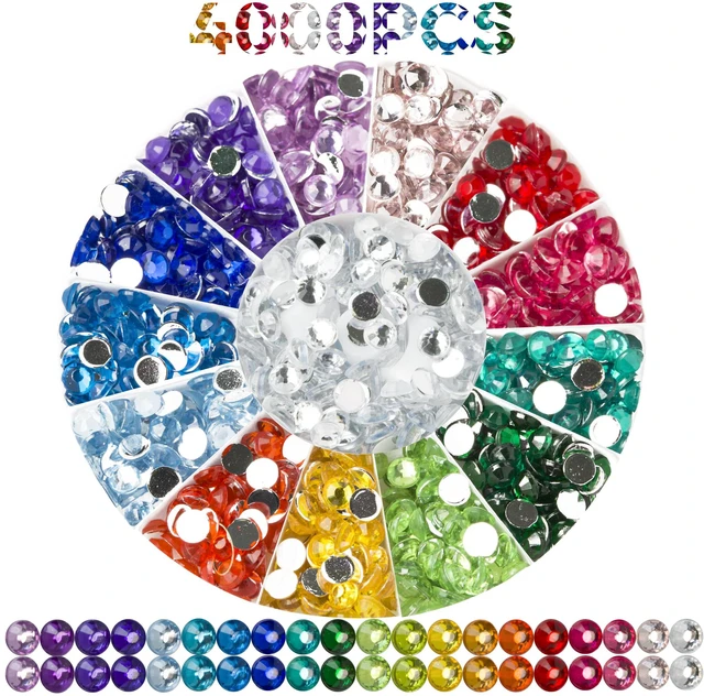 Main image of Rhinestones Diamond Painting Beads | 20 Colors Drill Art Diamond Art Beads, Diamond Art Accessories And Tools, Rhinestones For Makeup, 2.8MM 4000PCS