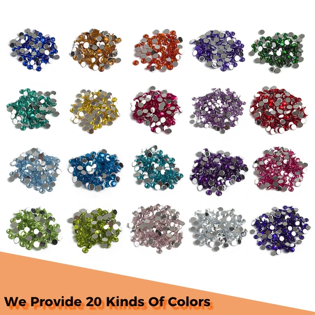 Alt view image 2 of 7 - Rhinestones Diamond Painting Beads | 20 Colors Drill Art Diamond Art Beads, Diamond Art Accessories And Tools, Rhinestones For Makeup, 2.8MM 4000PCS
