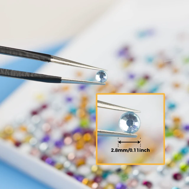 Alt view image 5 of 7 - Rhinestones Diamond Painting Beads | 20 Colors Drill Art Diamond Art Beads, Diamond Art Accessories And Tools, Rhinestones For Makeup, 2.8MM 4000PCS