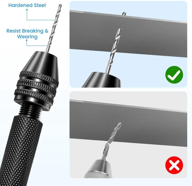 Alt view image 2 of 7 - Micro Drill Bit Set with 26Pcs HSS & Carbon Steel Micro Drill Bits (0.5-3.2mm), Pin Vise Hand Drill Set for Resin Casting, Jewelry Making, PCB Drilling, Modeling, and Small Craft Holes