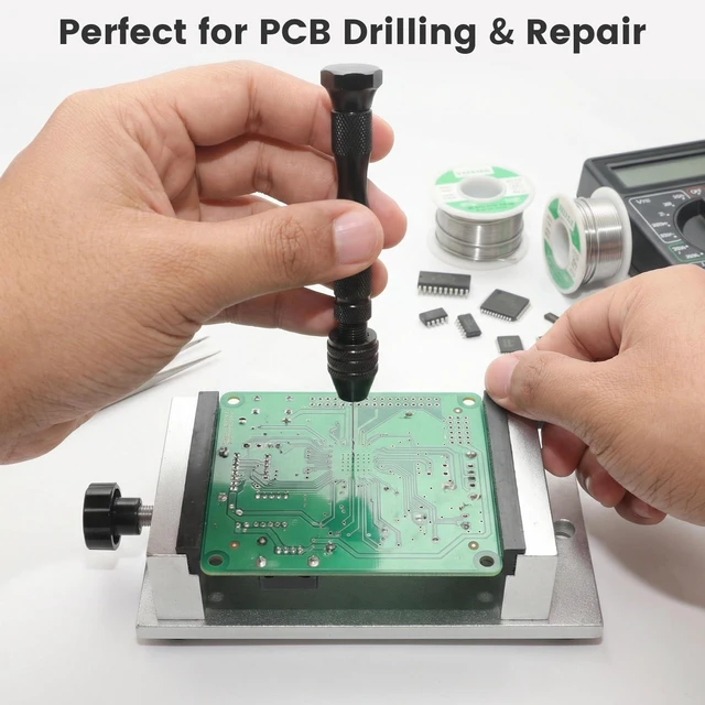 Alt view image 3 of 7 - Micro Drill Bit Set with 26Pcs HSS & Carbon Steel Micro Drill Bits (0.5-3.2mm), Pin Vise Hand Drill Set for Resin Casting, Jewelry Making, PCB Drilling, Modeling, and Small Craft Holes