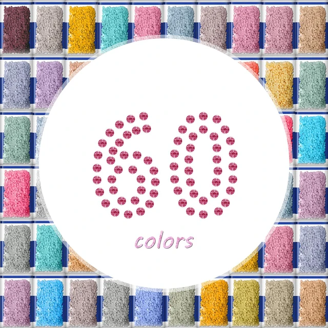 Main image of 30000 Pcs 60 Colors Diamond Art Painting Beads | 5D Diamond Painting Accessories, Round Diamond Painting Drills Diamonds Flat Bottom Rhinestones for Bead Art Gem Art Craft