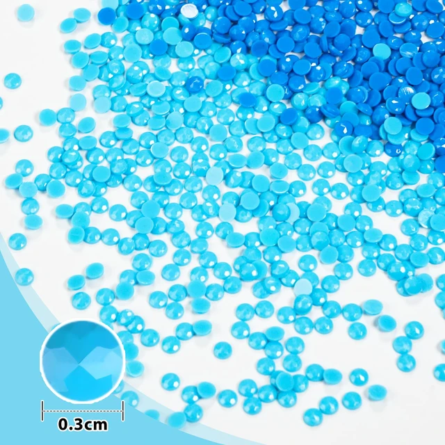Alt view image 5 of 7 - 30000 Pcs 60 Colors Diamond Art Painting Beads | 5D Diamond Painting Accessories, Round Diamond Painting Drills Diamonds Flat Bottom Rhinestones for Bead Art Gem Art Craft