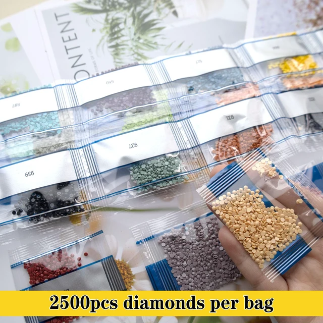 Alt view image 4 of 6 - 5000 Pieces Single Color Diamond Art Painting Beads,Color Code 5200 Flat Bottom Round Rhinestones for Gem Painting Replacement, Round Drills for 5D Diamond Art DIY Craft
