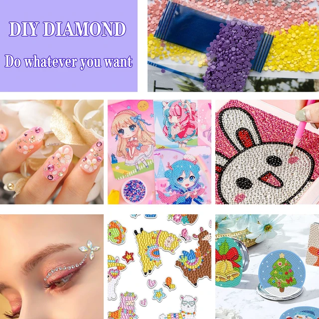 Alt view image 6 of 6 - 5000 Pieces Single Color Diamond Art Painting Beads,Color Code 5200 Flat Bottom Round Rhinestones for Gem Painting Replacement, Round Drills for 5D Diamond Art DIY Craft