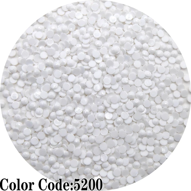 Alt view image 2 of 6 - 5000 Pieces Single Color Diamond Art Painting Beads,Color Code 5200 Flat Bottom Round Rhinestones for Gem Painting Replacement, Round Drills for 5D Diamond Art DIY Craft