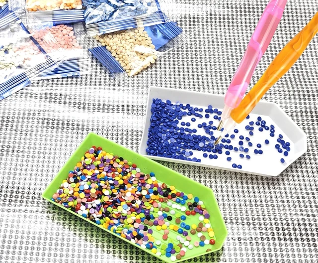 Alt view image 3 of 6 - Diamond Art Beads, Color Code 780 Round Resin Drills | 4000 Pcs Flat Bottom Replacement Gems for 5D DIY Diamond Painting Accessories & Nail Art Crafts
