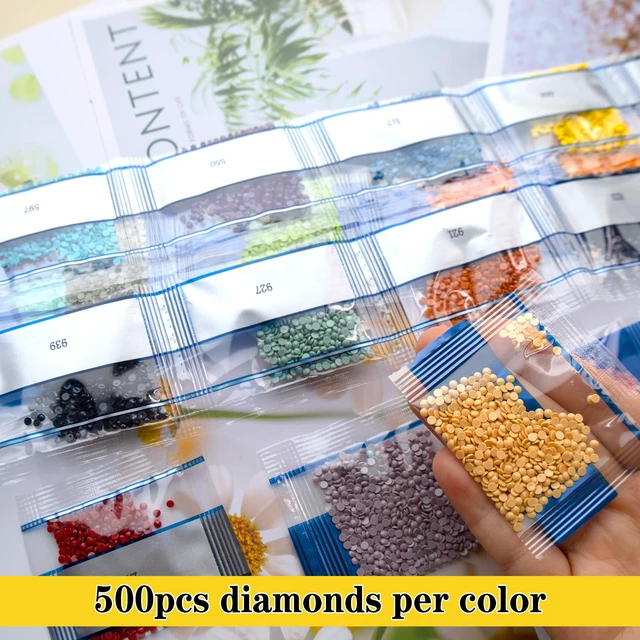 Alt view image 4 of 6 - 40000 Pieces 80 Color Diamond Art Painting Beads,Flat Bottom Round Resin Rhinestones for Diamond Art Painting Accessories, Round Drills for 5D DiamondArt DIY Craft