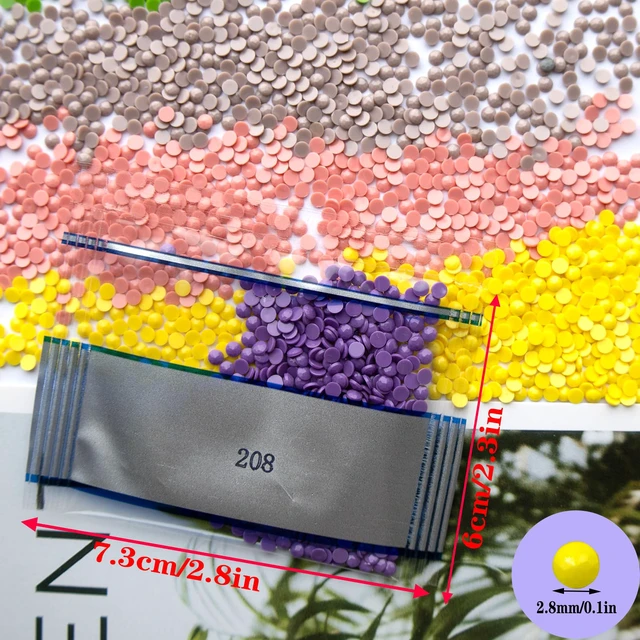 Alt view image 3 of 6 - 40000 Pieces 80 Color Diamond Art Painting Beads,Flat Bottom Round Resin Rhinestones for Diamond Art Painting Accessories, Round Drills for 5D DiamondArt DIY Craft