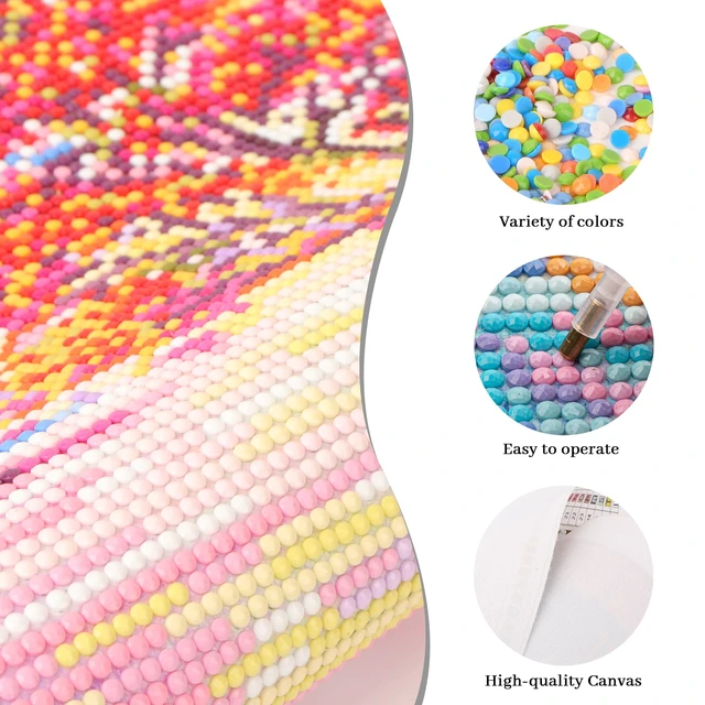 Alt view image 4 of 7 - Beach Diamond Painting Kit 5D DIY Full Diamond Round Diamond ArtSwing by the Sea Diamond Art Craft for Adults and Beginners, Perfect for Home Wall Decor 12x16 in