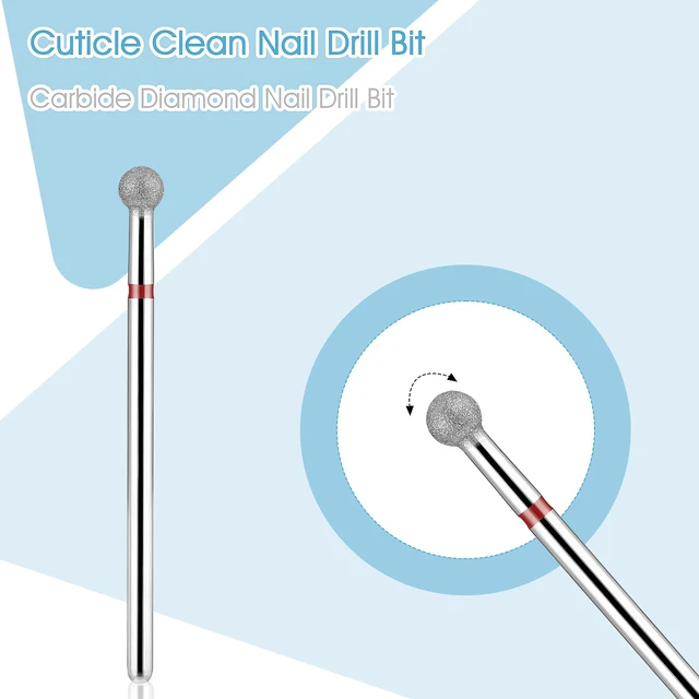 Alt view image 3 of 7 - Nail Drill Bits Cuticle Clean,1 Pcs Diamond Ball Head Burrs Nail Bits Professional Dead Skin Manicure Tools Safety Removal Cuticle Drill Bit(Round Shape)