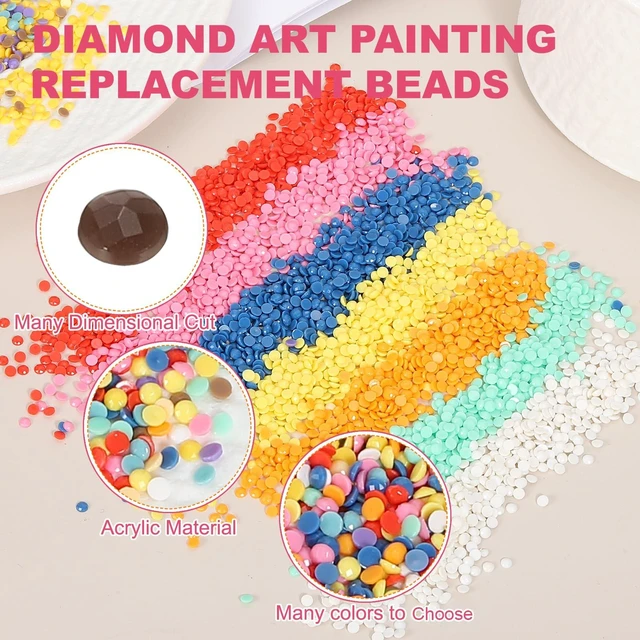 Alt view image 3 of 6 - 6000 Pcs Diamond Art Painting Replacement Beads, Resin Crystal Painting Rhinestones, Diamond Art Accessories for Nails Crafts DIY Makeup, Deep Brown