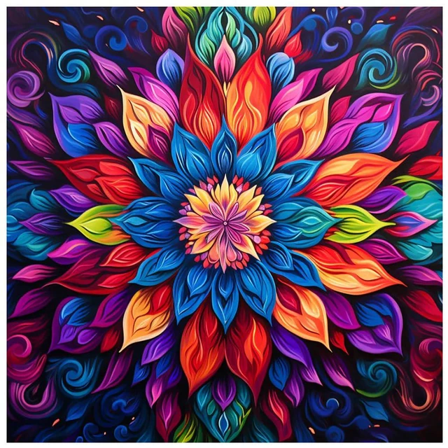 Main image of Mandala Diamond Painting Kits for Adults, Diamond Art 12x12 Inch | 5D Diamond Art Kits, DIY Crystal Gem Art, Round Full Drill, All Tools, Relaxing Craft Home Wall Decor Gift, Beginner Friendly