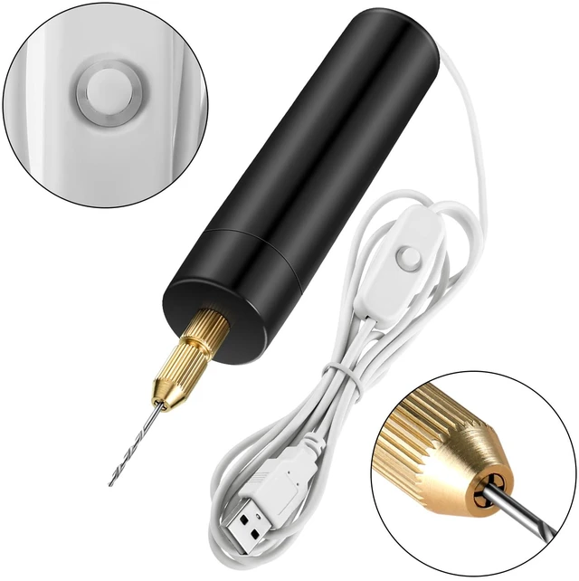 Alt view image 4 of 6 - 312 Pcs Electric Resin Drill Set for Casting Resin Molds | 300 Gold Silver Eye Screws, 10 Twist Drills Bits (0.8 to 1.2mm), Electric Drill with Wrench Hex Pin Vise for DIY Craft Making