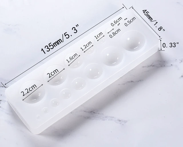 Alt view image 2 of 7 - Round Cabochon Mold Resin Jewelry Molds Silicone Molds for Resin | 2Pcs Small Round Resin Jewelry Casting Molds,Gem Jewelry Casting Mold for Making Earrings, Jewelry Making Crafting Projects