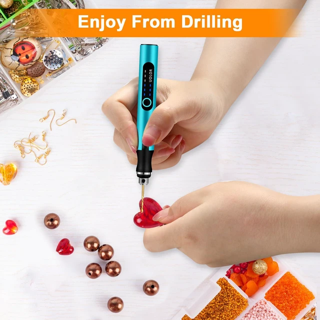 Alt view image 3 of 7 - Mini Twist Drill Bit Set, 10Pcs Micro Engraving Drill Bits, 0.6mm-2.2mm, HSS 2.35mm Shank Titanium Coated Tiny Drill Bit Hole Drilling Tool for DIY Resin, Jewelry, Amber, Circuit Board, Walnut
