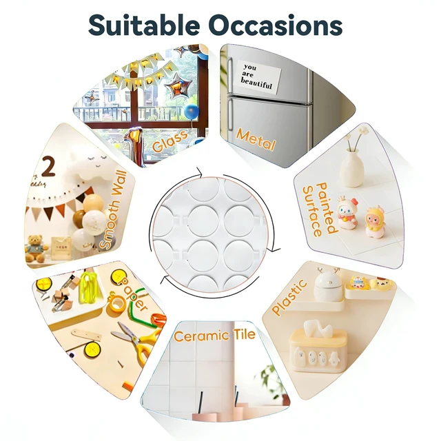 Alt view image 5 of 6 - Removable Glue Dots for Balloon Poster Craft Decor (100, 0.78 in) | Serves as balloon tape and balloon stickers for party decor, firmly secures balloons to build arches and garlands stably