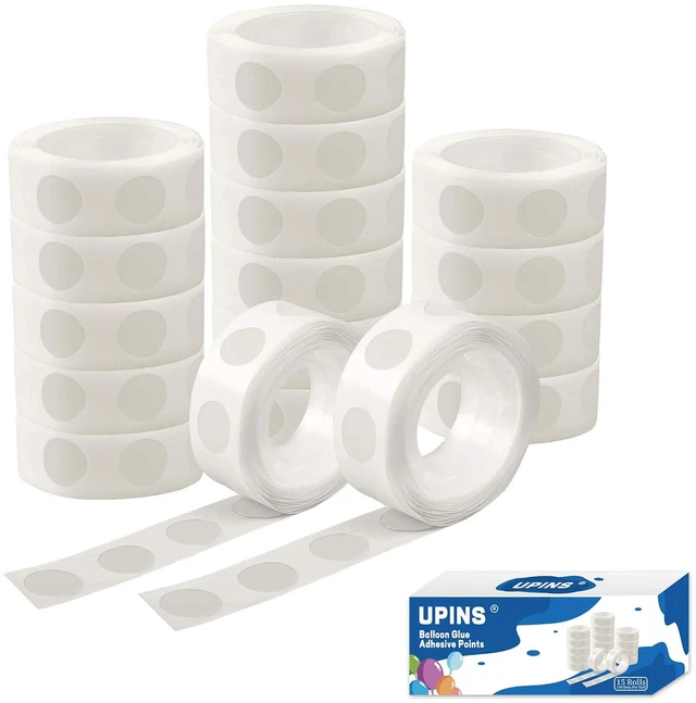 Main image of 1500 Pcs Point Dots Balloon Glue Removable Adhesive Point Tapes | 15 Rolls Double Sided Dots Stickers, Easy Removal, Balloon Glue and Craft Supplies, Holiday Wedding Party Home Wall Decor