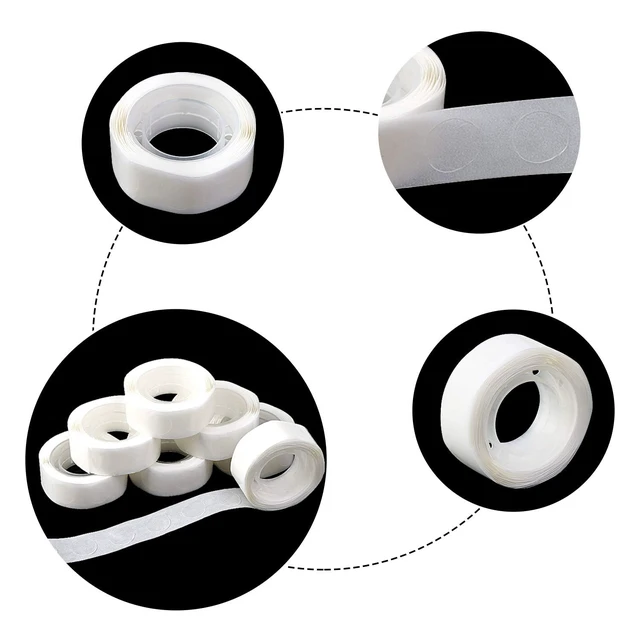 Alt view image 3 of 6 - 1500 Pcs Point Dots Balloon Glue Removable Adhesive Point Tapes | 15 Rolls Double Sided Dots Stickers, Easy Removal, Balloon Glue and Craft Supplies, Holiday Wedding Party Home Wall Decor