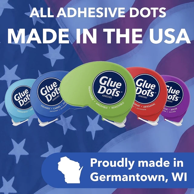 Alt view image 5 of 5 - Removable Dots Dot N' Go Dispenser, Double-Sided, 3/8", .38 Inch, 200 Dots, DIY Craft Glue Tape, Sticky Adhesive Glue Points, Liquid Glue Alternative, Clear