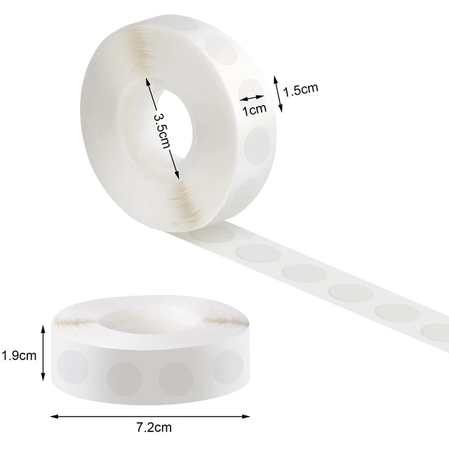 Alt view image 2 of 7 - 3000 Pieces Glue Points, Balloon Tape, Sticky Dots, Double Sided Glue Points, Balloon Sticky Dots for Craft, Wedding Decoration, Stick Photos