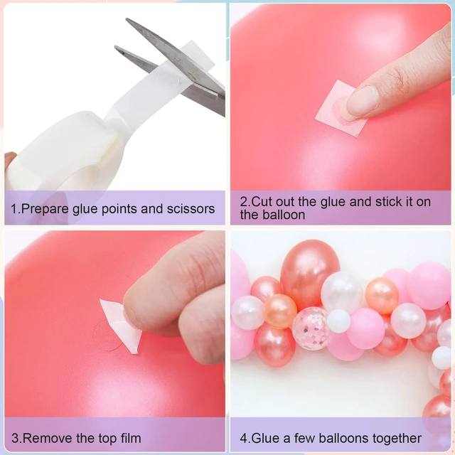Alt view image 3 of 7 - 3000 Pieces Glue Points, Balloon Tape, Sticky Dots, Double Sided Glue Points, Balloon Sticky Dots for Craft, Wedding Decoration, Stick Photos