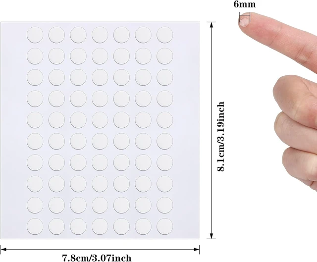 Alt view image 2 of 7 - 6 mm Sticky Dots,140 Pcs Round Putty Clear Tape for DIY Crafts | Sticky Tack Points Tape for School Office,Heavy Duty No Trace Poster Adhesive Mounting Tape for Removable Balloons Stickers