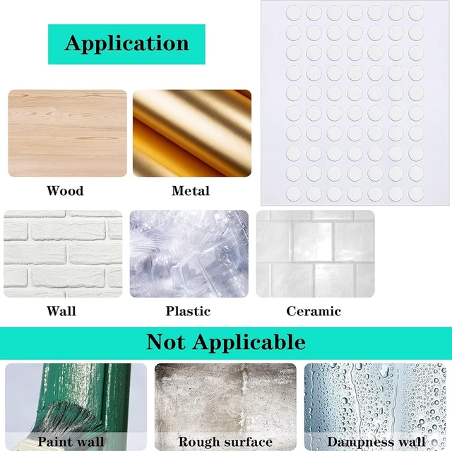 Alt view image 4 of 7 - 6 mm Sticky Dots,140 Pcs Round Putty Clear Tape for DIY Crafts | Sticky Tack Points Tape for School Office,Heavy Duty No Trace Poster Adhesive Mounting Tape for Removable Balloons Stickers