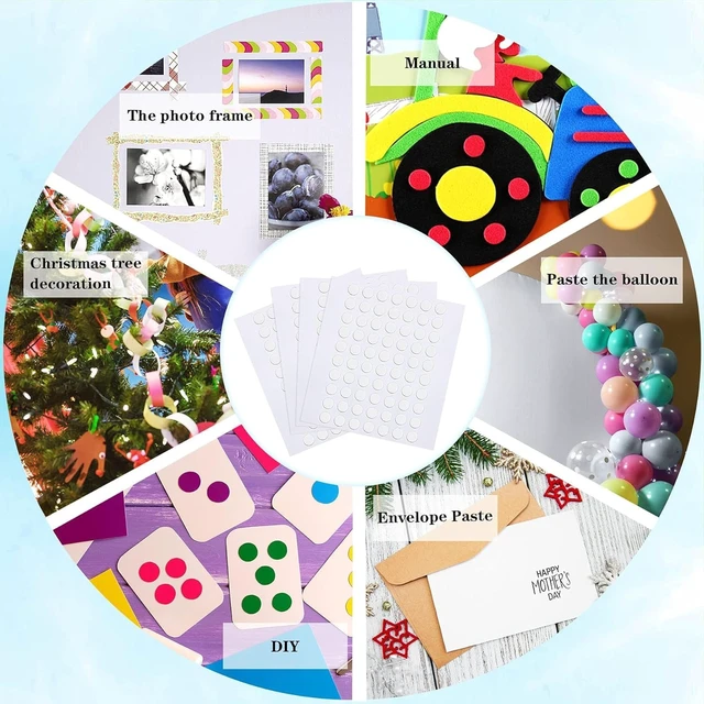 Alt view image 7 of 7 - 6 mm Sticky Dots,140 Pcs Round Putty Clear Tape for DIY Crafts | Sticky Tack Points Tape for School Office,Heavy Duty No Trace Poster Adhesive Mounting Tape for Removable Balloons Stickers