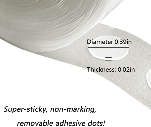 Alt view image 2 of 7 - Two-Sided Adhesive Dots for Crafts, Balloons, Holiday Party Decorations, Clean Removable Non-Marking (100pc, Diameter :0.4IN)