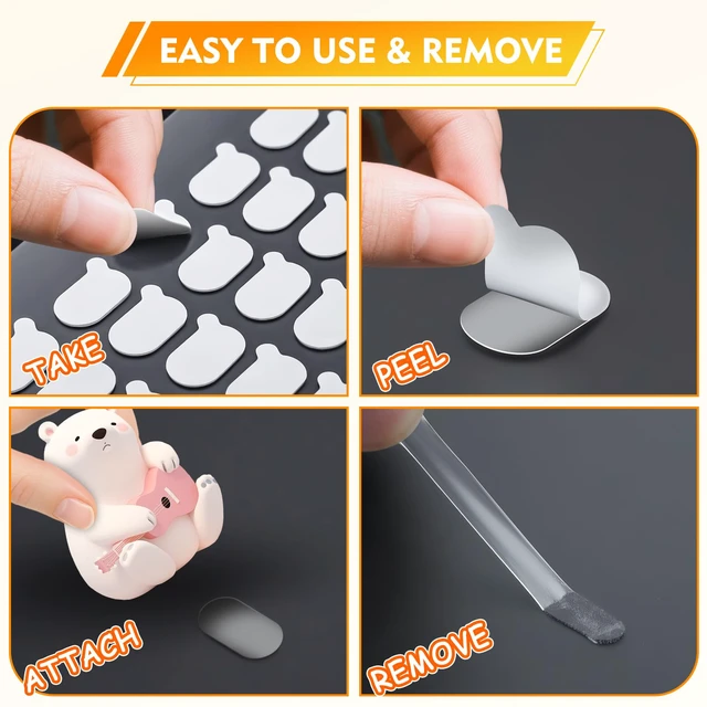 Alt view image 3 of 7 - 300Pcs Double Sided Adhesive Dots, Removable Clear Dots Sticky Tack, Waterproof No Trace Dots Adhesive Putty for Wall Hanging Crafts, Balloons Party Decorations Poster Picture Festival Decoration