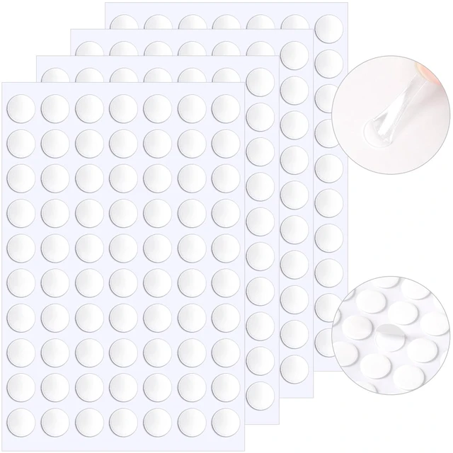 Main image of 140 Pcs Double Sided Sticky Dots,15 mm Round Putty Clear Tape | Glue No Trace Sticky Tack Adhesive Tape for Adhesive Poster Tape for Wall Decor Photos Party Balloons Crafts