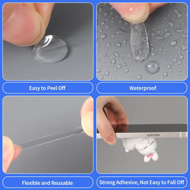 Alt view image 4 of 7 - 140 Pcs Double Sided Sticky Dots,15 mm Round Putty Clear Tape | Glue No Trace Sticky Tack Adhesive Tape for Adhesive Poster Tape for Wall Decor Photos Party Balloons Crafts