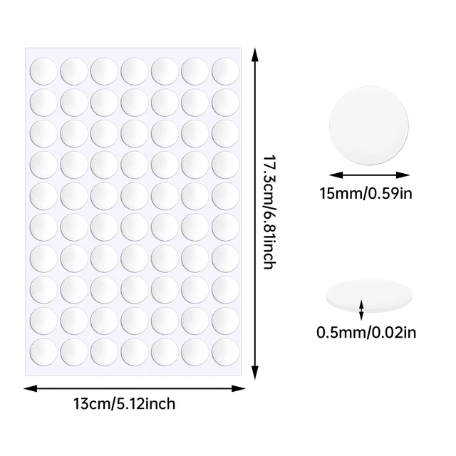 Alt view image 2 of 7 - 140 Pcs Double Sided Sticky Dots,15 mm Round Putty Clear Tape | Glue No Trace Sticky Tack Adhesive Tape for Adhesive Poster Tape for Wall Decor Photos Party Balloons Crafts
