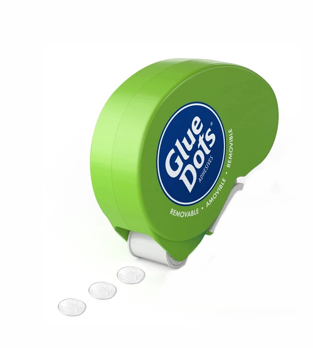 Main image of Removable Dots Dot N' Go Dispenser, Double-Sided, 3/8", .38 Inch, 200 Dots, DIY Craft Glue Tape, Sticky Adhesive Glue Points, Liquid Glue Alternative, Clear