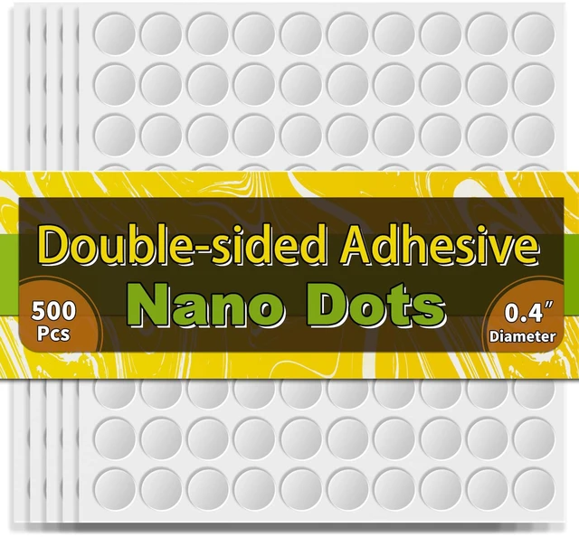 Main image of 500Pcs Double Sided Adhesive Dots, 0.4" Clear Removable Adhesive Mounting Putty, Waterproof No Trace Dots Adhesive Putty for Poster Picture Festival Decoration Museum (10mm)