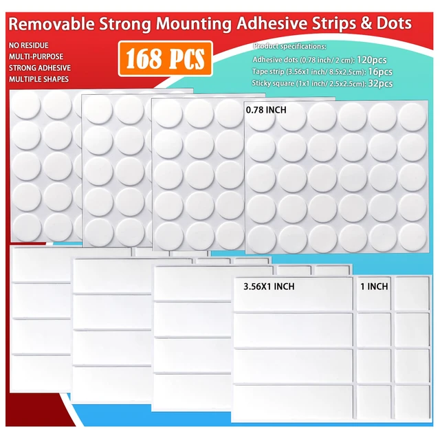 Alt view image 3 of 7 - Double Sided Sticky Tape, No Glue Residue Removable Stickers for Walls | Strong Mounting Strips Dots for Balloon, Photo, Art Craft, Party Supplies, Hanging Poster Decorations