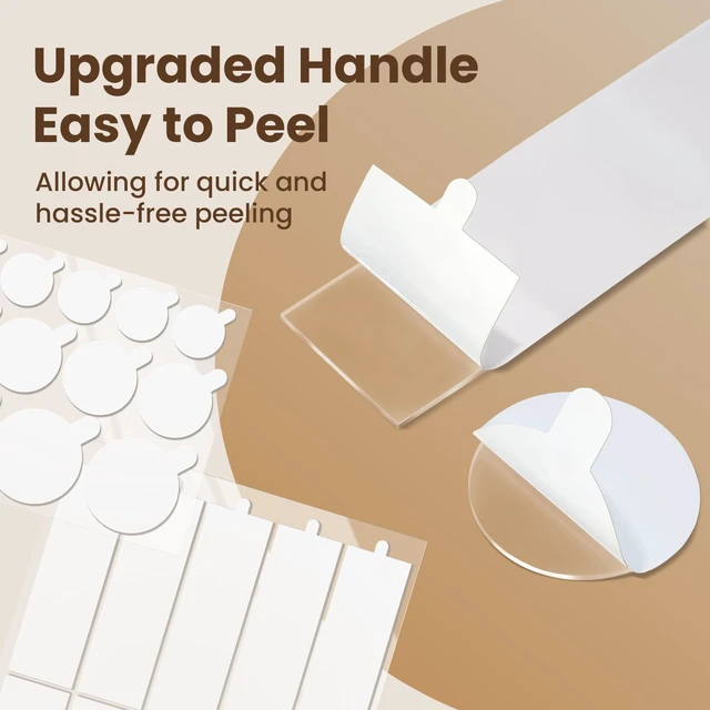 Alt view image 3 of 7 - Double Sided Tape Variety Pack with Pull Tab, 178 Pcs Glue Wall Tape | Posters Tape Dots, Removable Sticky Tacks Balloons Arch Strip for Hanging, Easy Peel Mounting Putty for Crafts Home Decor